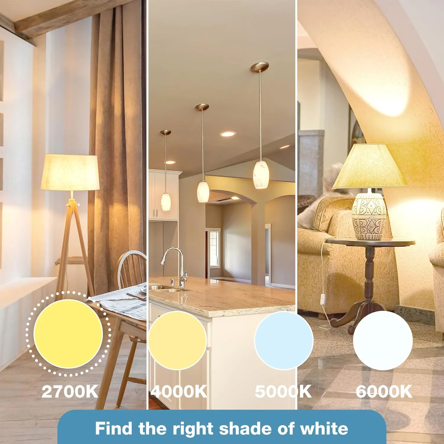 A19 LED Light Bulbs, 60 Watt Equivalent LED Bulb, 2700K Soft White 800Lumen Light Bulb 8.5W, Non-Dimmable Lighting E26 Base, CRI 80 , 15000  Hours Lifespan, Pack of 24