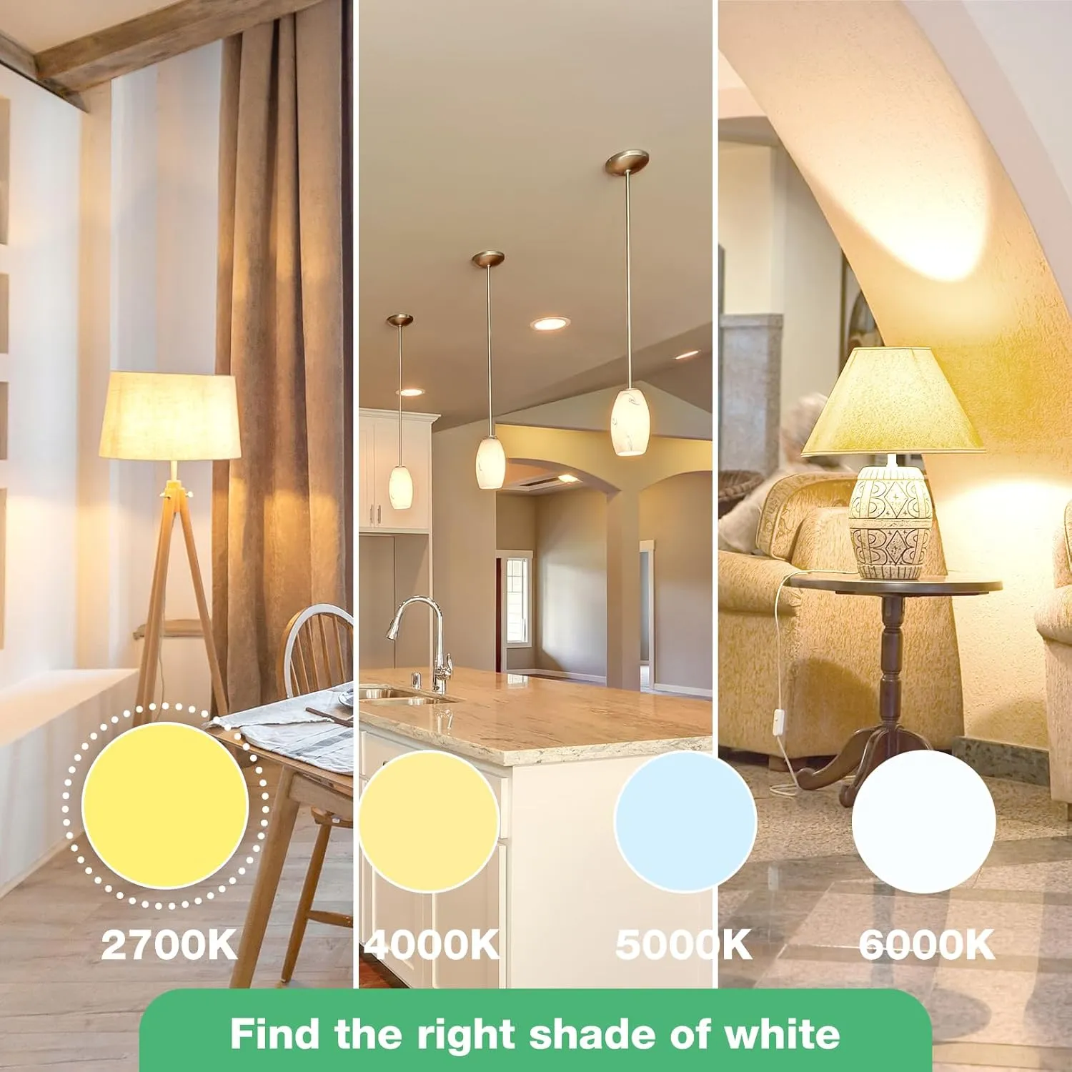 A19 LED Light Bulbs, 60 Watt Equivalent LED Bulbs, Soft White 2700K, 800 Lumens, E26 Standard Base, Non-Dimmable, 8.5W Warm White LED Bulbs for Bedroom Living Room, 12 Pack