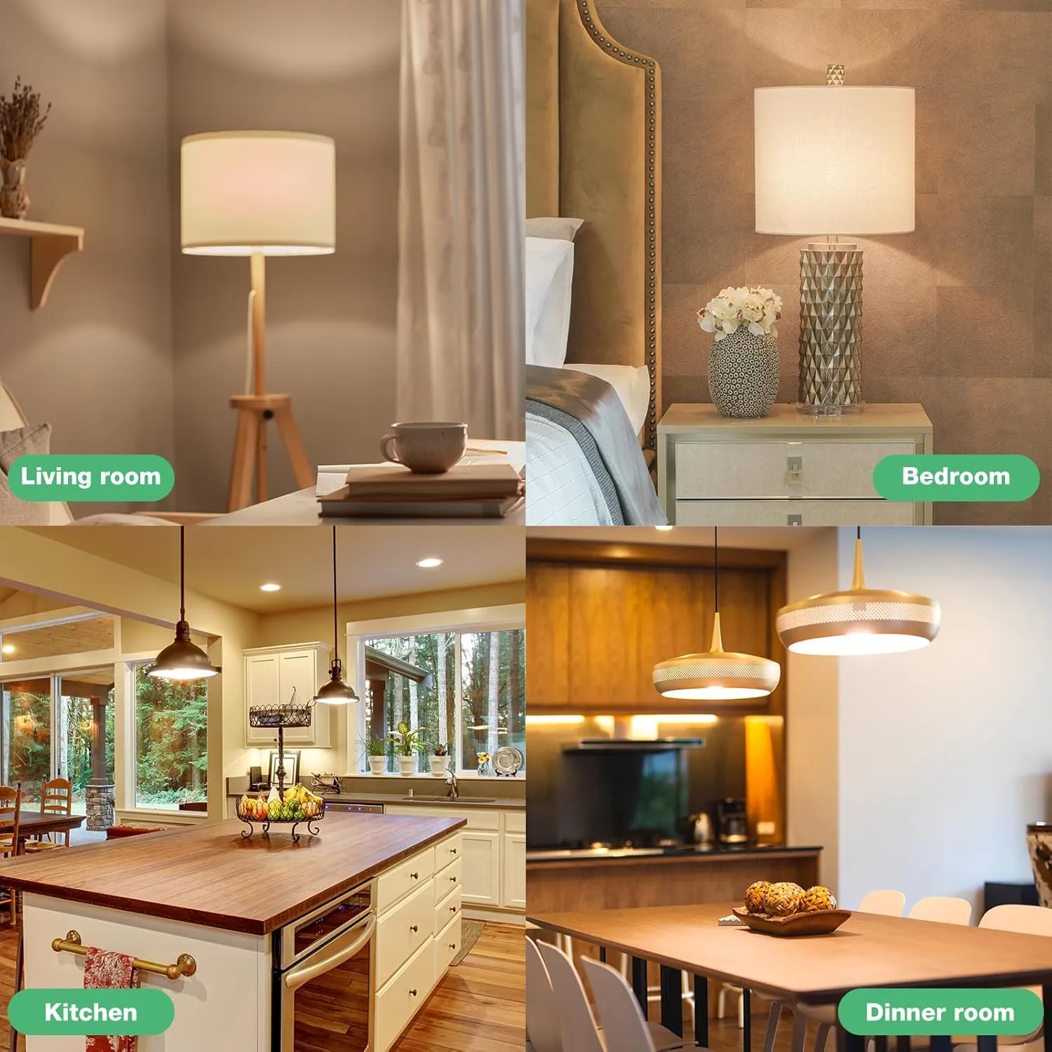 A19 LED Light Bulbs, 60 Watt Equivalent LED Bulbs, Soft White 2700K, 800 Lumens, E26 Standard Base, Non-Dimmable, 8.5W Warm White LED Bulbs for Bedroom Living Room, 12 Pack