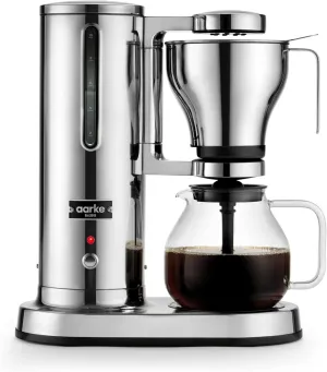 aarke Coffee Maker - Electric Drip Filter Coffee Brewer, Stainless Steel, Glass Carafe, Smart Hot Plate, 2-10 Cup Capacity, 250 mL-1.25L