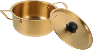 ABOOFAN Korean Ramen Noodle Pot Stainless Steel Cooking Pot with Lid for Camping Picnic and Outdoor Cooking and Versatile Kitchen Essential