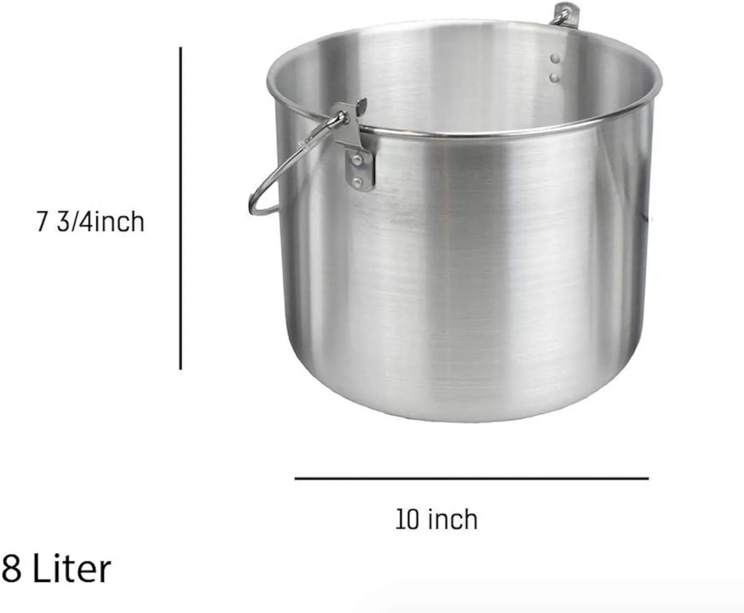 AceCamp Nested Pot Aluminum Lightweight Cooking Pot Set Outdoor Large Stock with lid and folding handle - 4L,8L,12L
