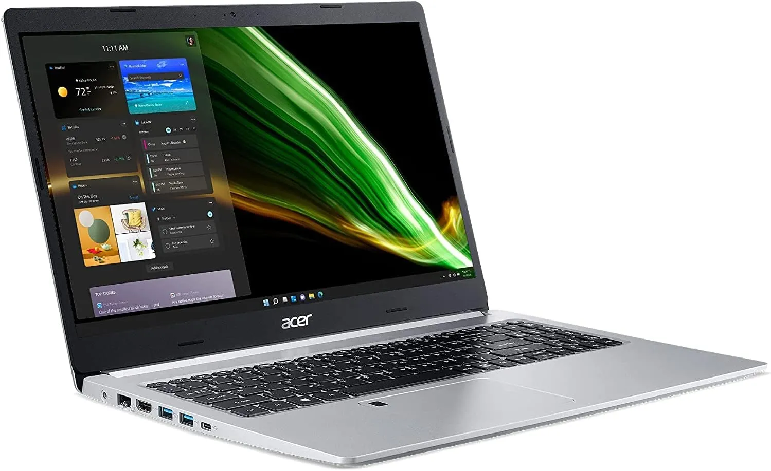 Acer 2022 Aspire 5 15.6" FHD IPS Screen Laptop AMD Ryzen 7 3700U 4-Core Radeon RX Vega 10 40GB DDR4 2TB SSD Backlit Keyboard FP Reader RJ-45 Wi-Fi 6 Windows 10 Pro w/RATZK 32GB USB