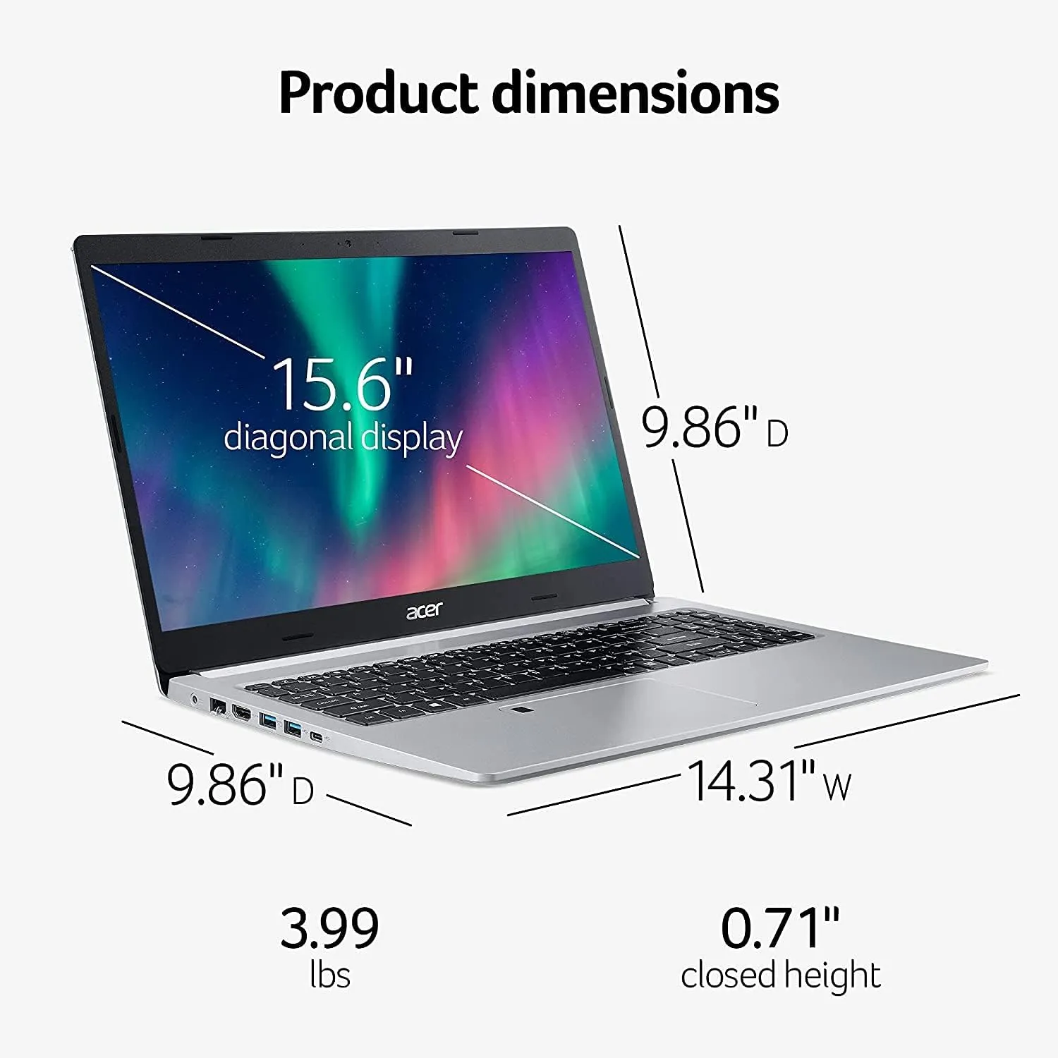 Acer 2022 Aspire 5 15.6" FHD IPS Screen Laptop AMD Ryzen 7 3700U 4-Core Radeon RX Vega 10 40GB DDR4 2TB SSD Backlit Keyboard FP Reader RJ-45 Wi-Fi 6 Windows 10 Pro w/RATZK 32GB USB