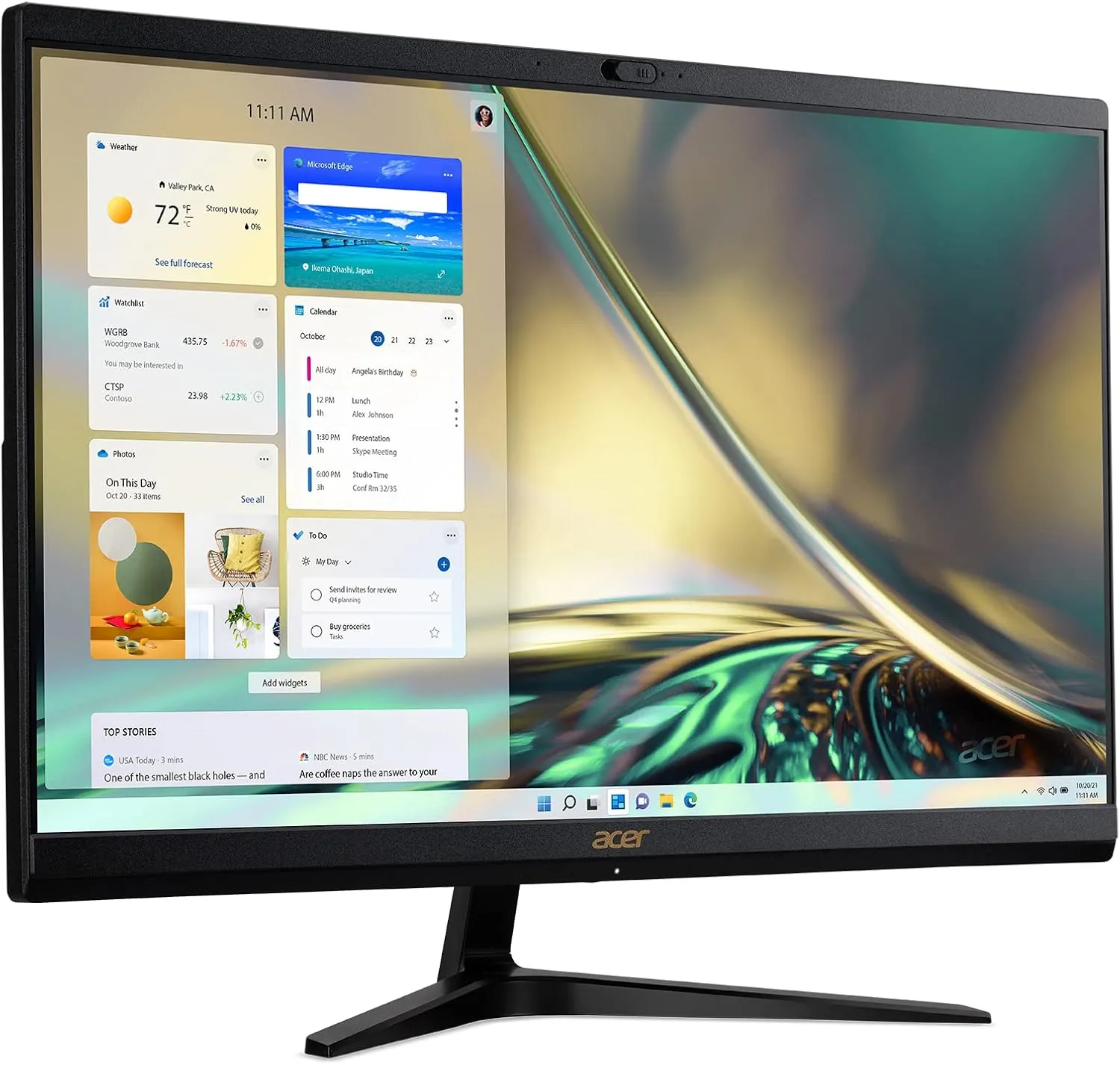 Acer Aspire C24-1700-UA91 AIO Desktop | 23.8" Full HD IPS Display | 12th Gen Intel Core i3-1215U | Intel UHD Graphics | 8GB DDR4 | 512GB NVMe M.2 SSD | Intel Wireless Wi-Fi 6 | Windows 11 Home,Black