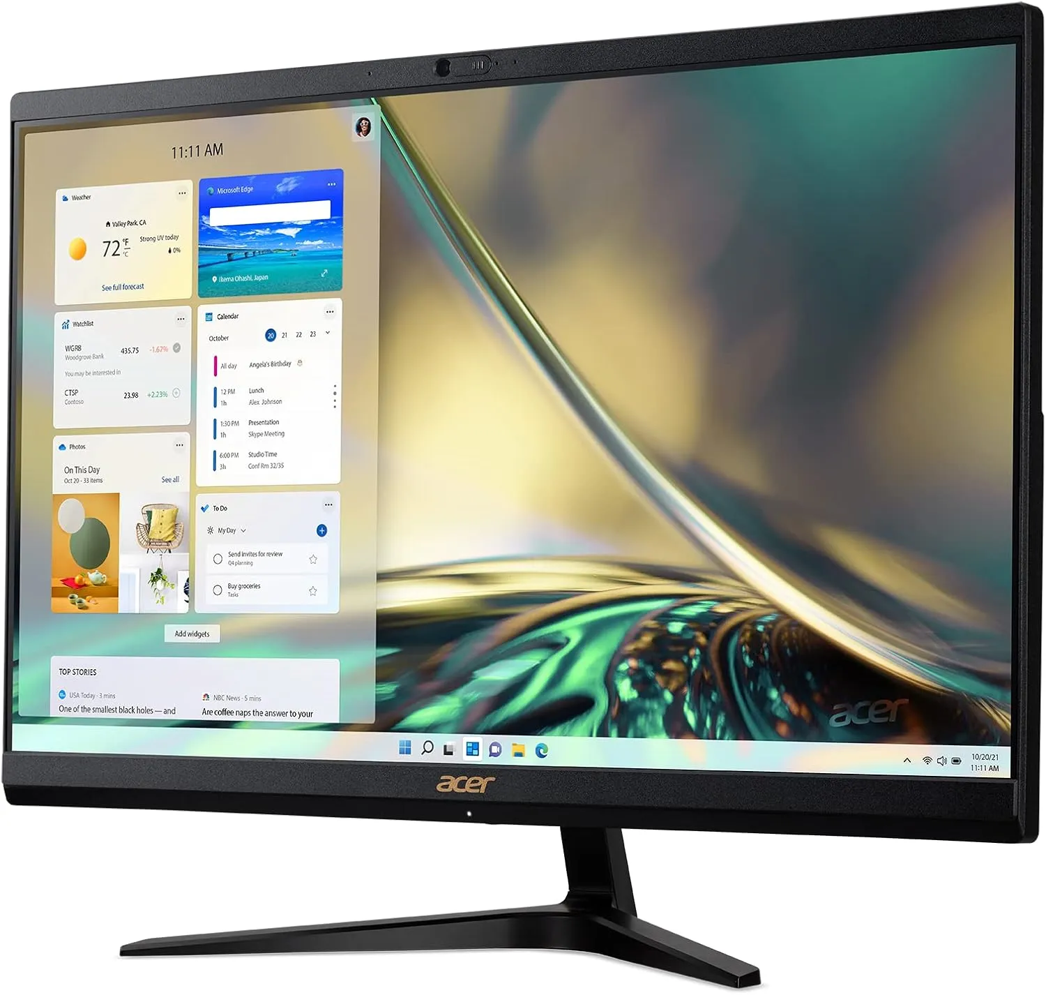 Acer Aspire C24-1700-UA91 AIO Desktop | 23.8" Full HD IPS Display | 12th Gen Intel Core i3-1215U | Intel UHD Graphics | 8GB DDR4 | 512GB NVMe M.2 SSD | Intel Wireless Wi-Fi 6 | Windows 11 Home,Black