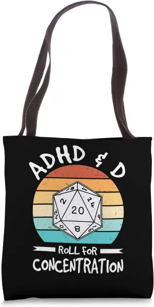 Adhd&d Adhd Roll For Concentration Tote Bag