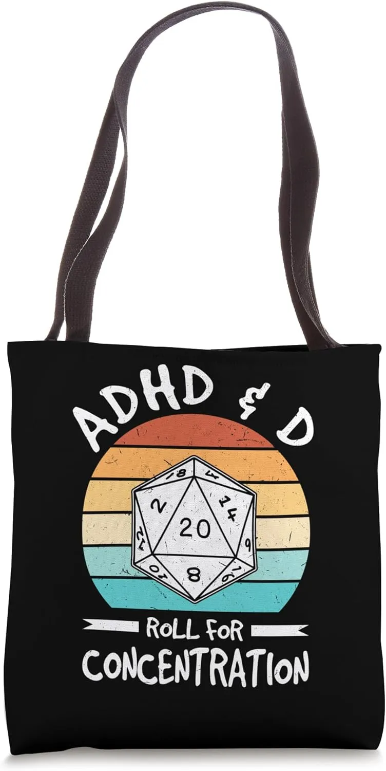 Adhd&d Adhd Roll For Concentration Tote Bag