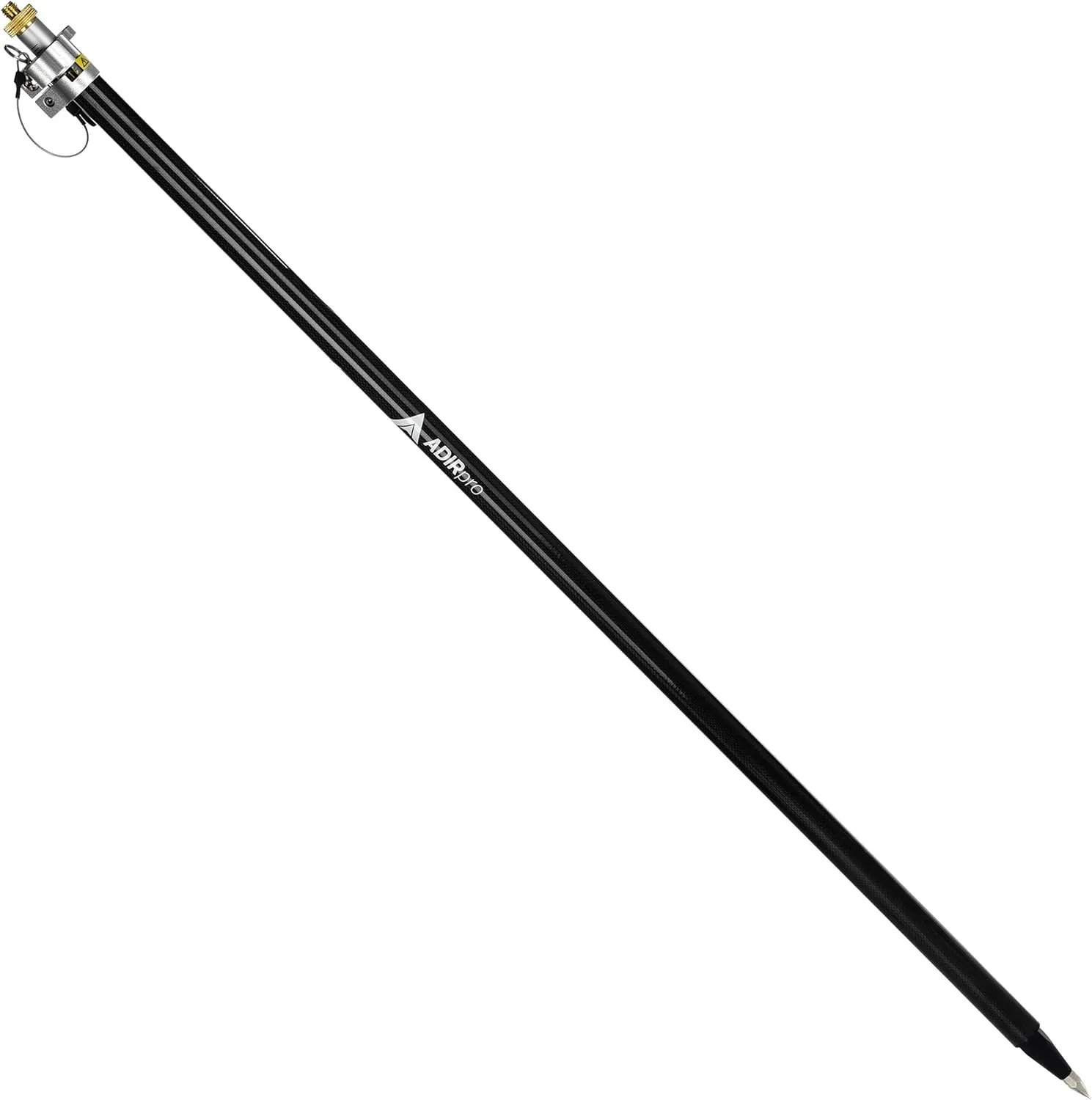 AdirPro 711-41-QCLAMP 8.5' Carbon Fiber Prism Pole with Compass, Locking Pin & Quick Clamp