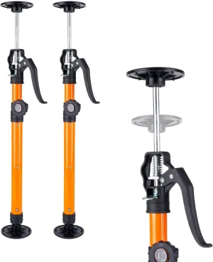Adjustable Support Pole, Cabinet Jacks for Installing Cabinets, Telescoping Support Poles Range from 19.29'' to 43.30'' Third Hand Tool for Installation, 156 LB Capacity, 2 Packs