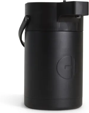Airpot Coffee Dispenser with Pump 2.5 Liter - Insulated Stainless Steel Thermal Coffee Carafe 12 Hour Hot/24 Hour Cold - Hot Beverage Dispenser for Water Coffee Tea (Black)