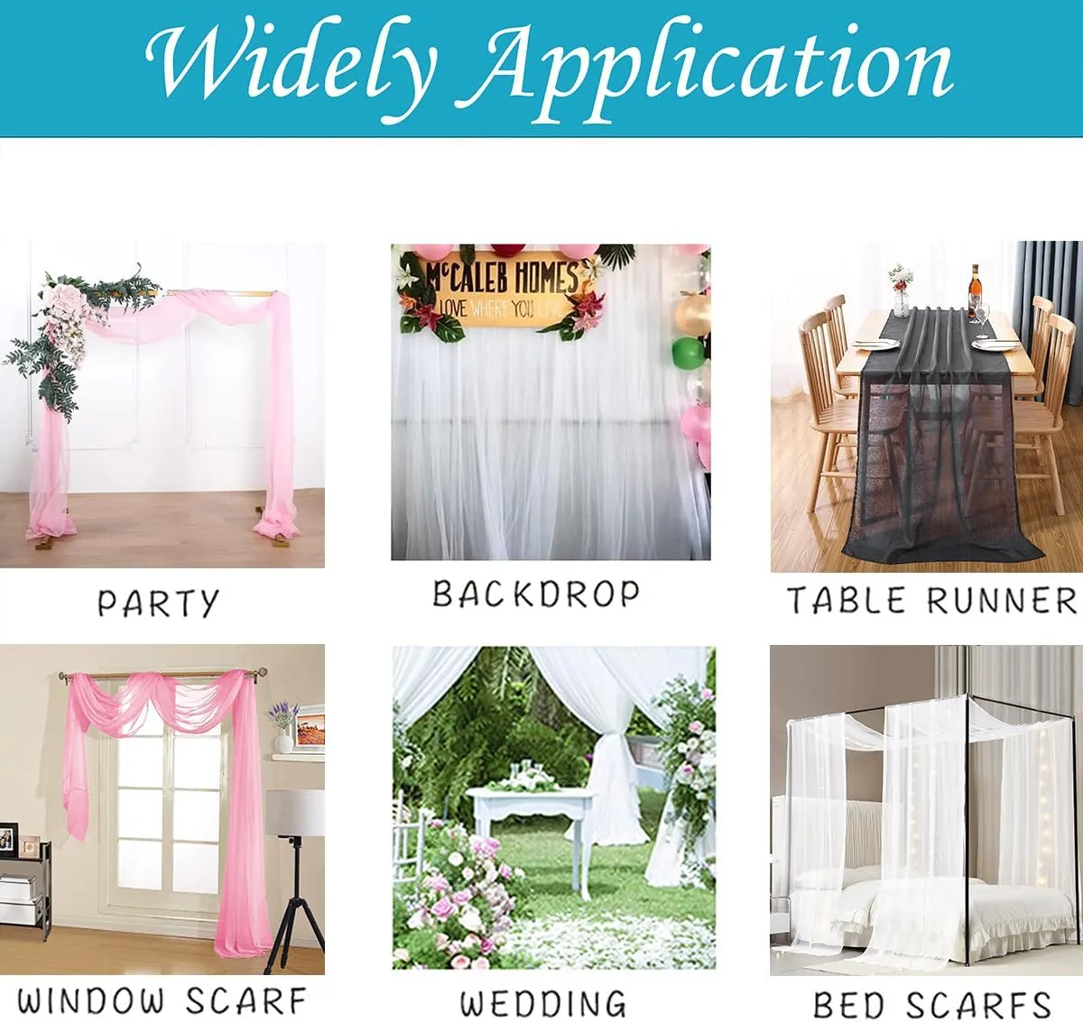 Akiky Canopy Bed Curtains with Light Princess Bed Canopy Scarf for Full/Queen Metal Bed Frame,Wood Frame Bed-2 Panel Sheer Curtain(Full/Queen,White)