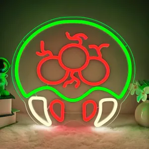 Alien Neon LED Signs for Wall Decor - Dimmable Alien Lights for Game Room, Man Cave, Boys Room - Neon Gamer Gifts for Teens & Kids Fans
