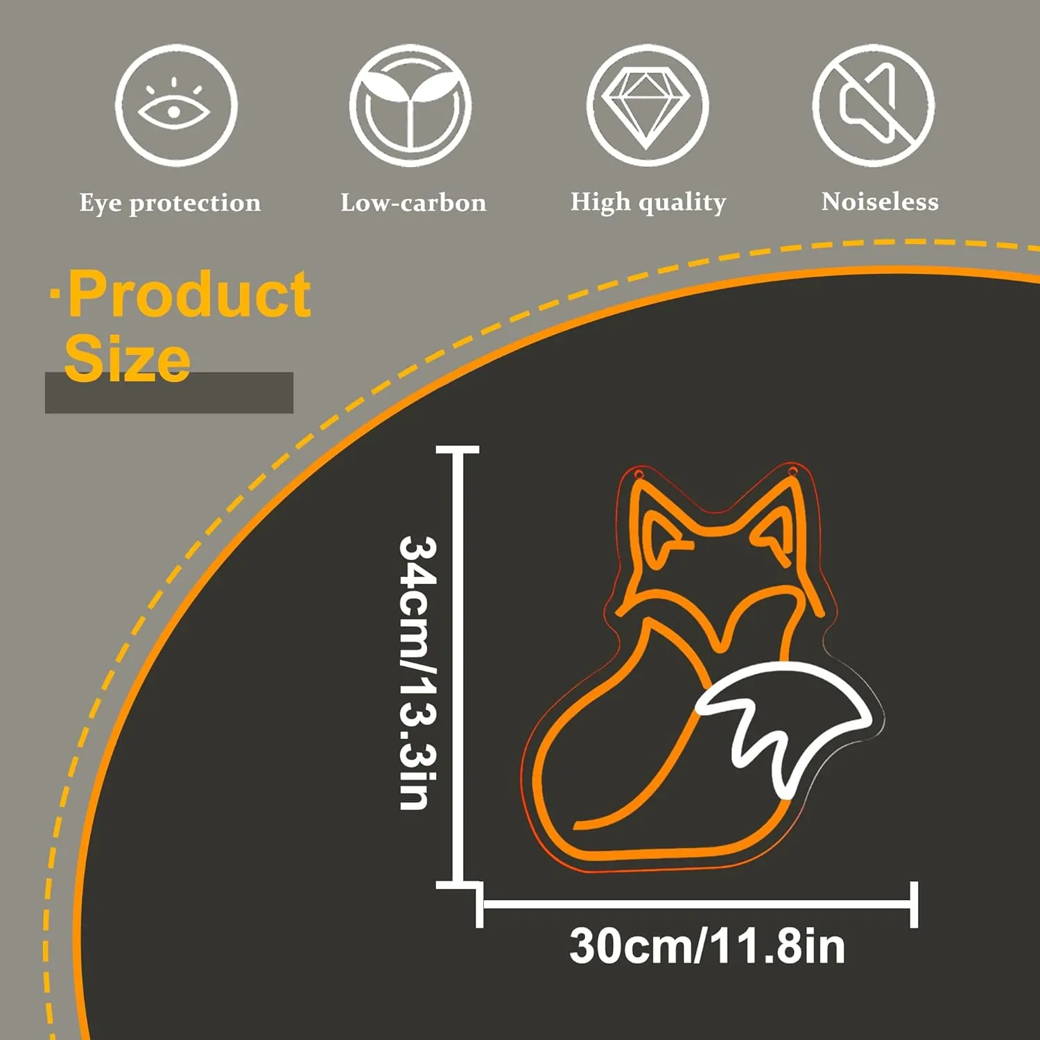 Allball Fox Neon Signs for Wall Decor,Dimmable Fox LED Neon Light Sign Animal Sign Home Wall Art USB Powered for Bedroom Living Room Shop Bar Club Party Gifts(11.8 * 13.3in)