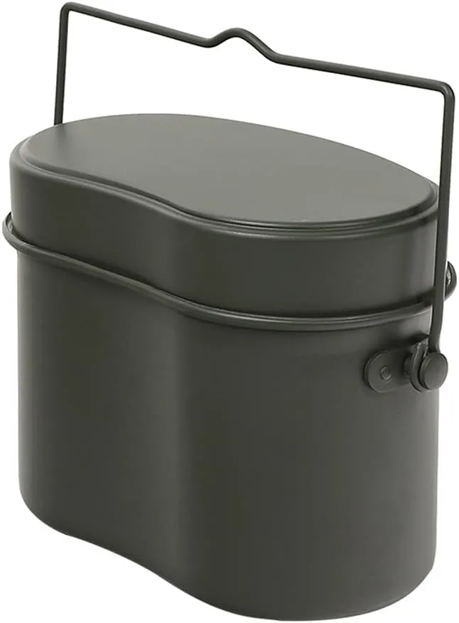 Aluminum Mess Tin Kit with Three Part Mess Tin, Ergonomic Bail Handle for Camping Cookware Set