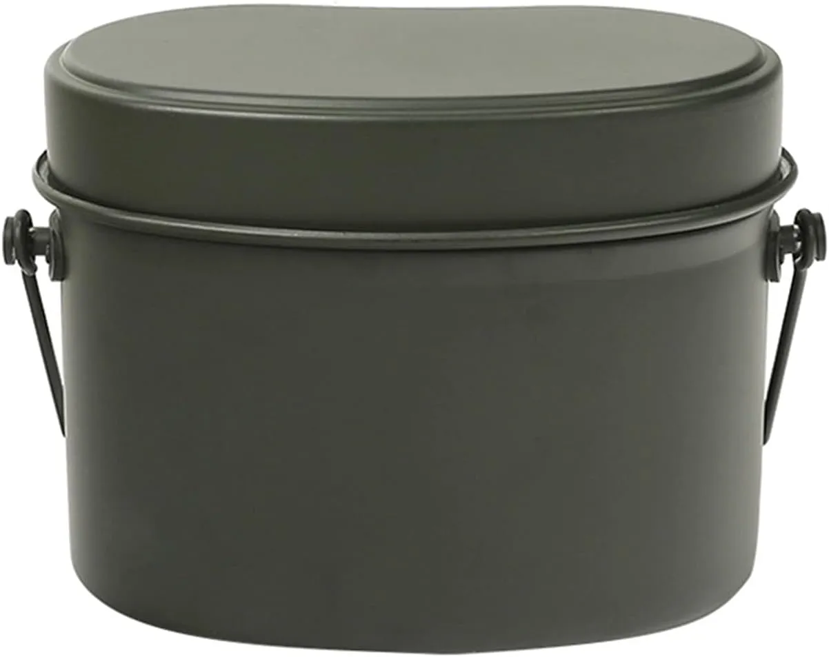 Aluminum Mess Tin with Three Parts, 1.5L Capacity Camping Mess Tin Kit for Outdoor Activities with Main Body