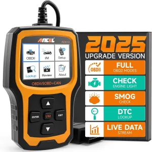 ANCEL AD410 Enhanced OBD2 Scanner, Vehicle Code Reader for Check Engine Light, Automotive OBD II Scanner Fault Diagnosis, OBDII Scan Tool for All OBDII Cars 1996 , Black/Yellow