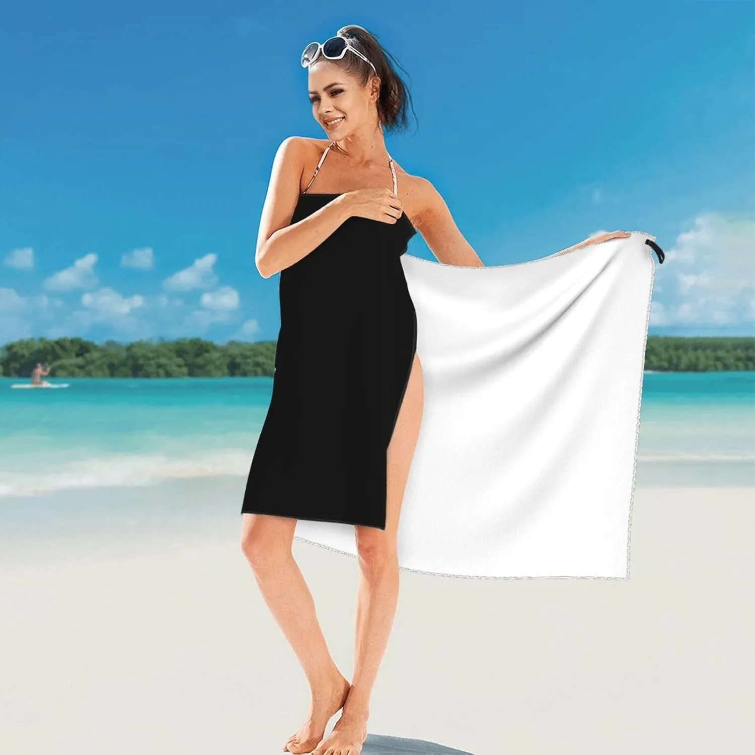 Anime Seven Deadly Sins Wrath Tattoo Beach Towel with Travel Bag 27.5"x55" Quick Dry Sand Free Lightweight Large Oversized Towels Light Vacation Essentials