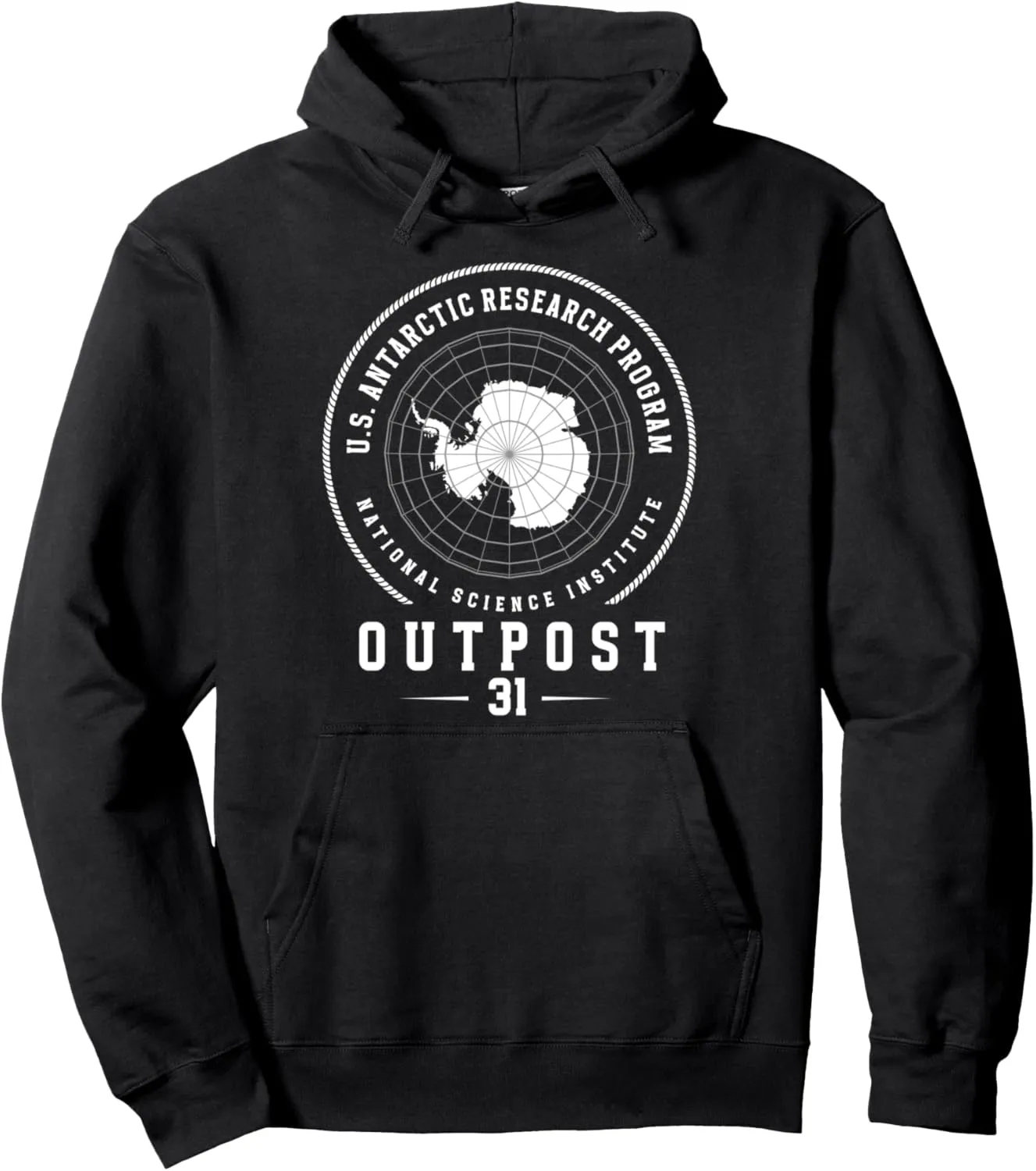Antarctica - South Pole - Antarctic Circle Outpost 31 Pullover Hoodie