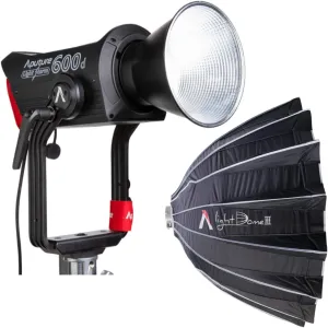 Aputure Light Storm 600d LED Light (V-Mount) Bundle with 35.1-Inch Dome III Softbox