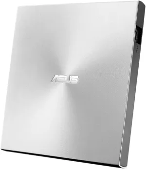 ASUS ZenDrive Silver 13mm External 8X DVD/ Burner Drive  /-RW with M-Disc Support, Compatible with both Mac & Windows and Nero BackItUp for Android devices (USB 2.0 & Type-C cables included)