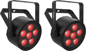Audiosavings Bundle: (2) Chauvet DJ SlimPAR H6 ILS RGBAW UV LED DMX Par Can Party/Stage Wash Light