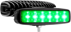 AUXMOTEC Green Led Light Bar 2PCS 18W Spot Driving Fog Light Off-road Work Light Waterproof Compatible for Boat ATV SUV Truck Pick-up Van Fishing Hunting Navigation 12v 24v