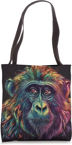 Baboon Colorful Illustration Tote Bag