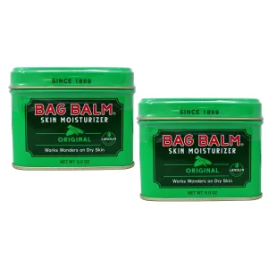 Bag Balm Vermont's Original for Cracked Hands, Dry Skin - Moisturizing Lotion Salve 8 Ounce - 2 Pack