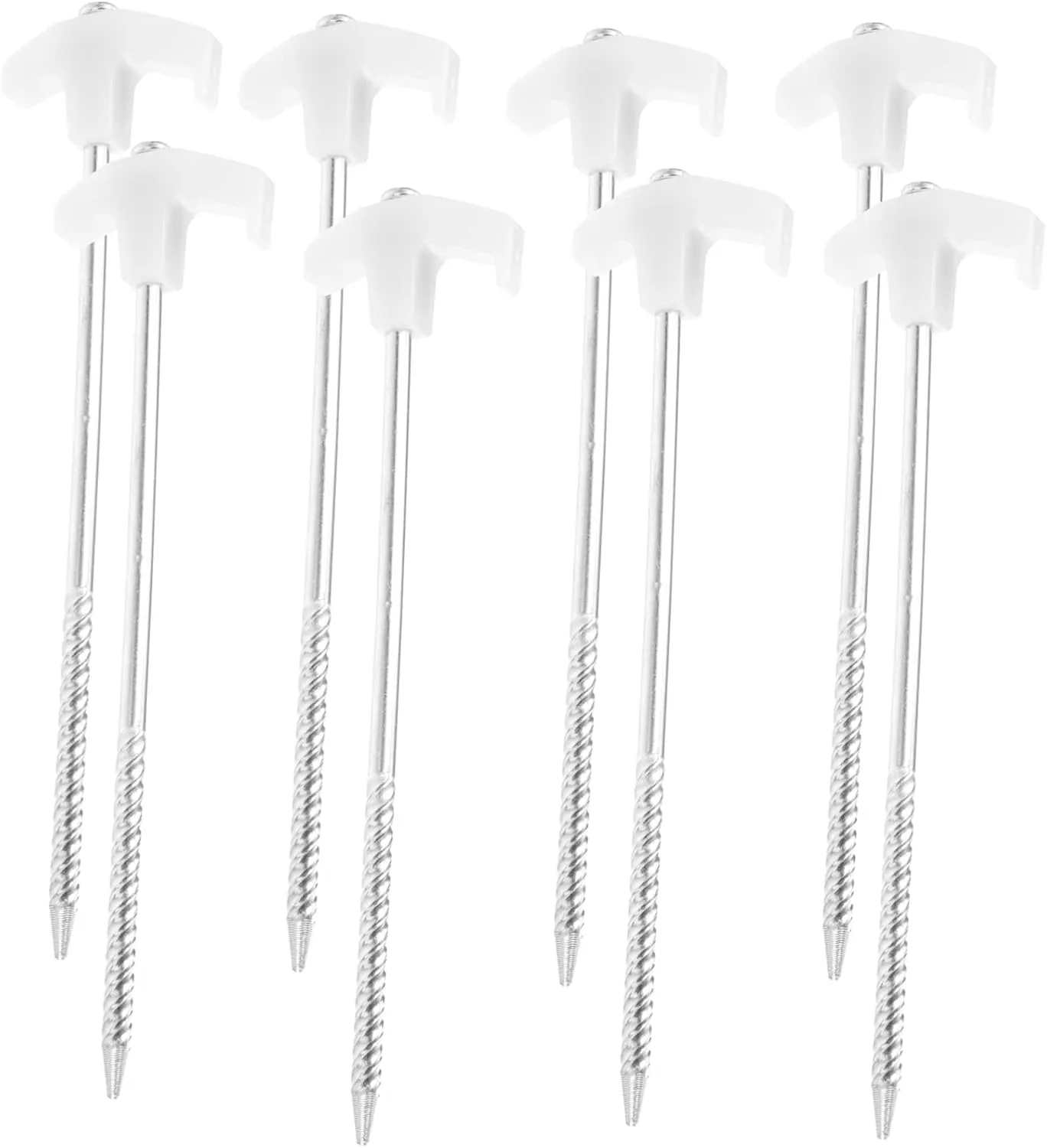 Balacoo 8pcs Camping Tent Stakes Heavy Duty Metal Ground Pegs Stakes for Tent Tarp Canopy Strong Support