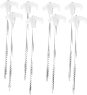 Balacoo 8pcs Camping Tent Stakes Heavy Duty Metal Ground Pegs Stakes for Tent Tarp Canopy Strong Support