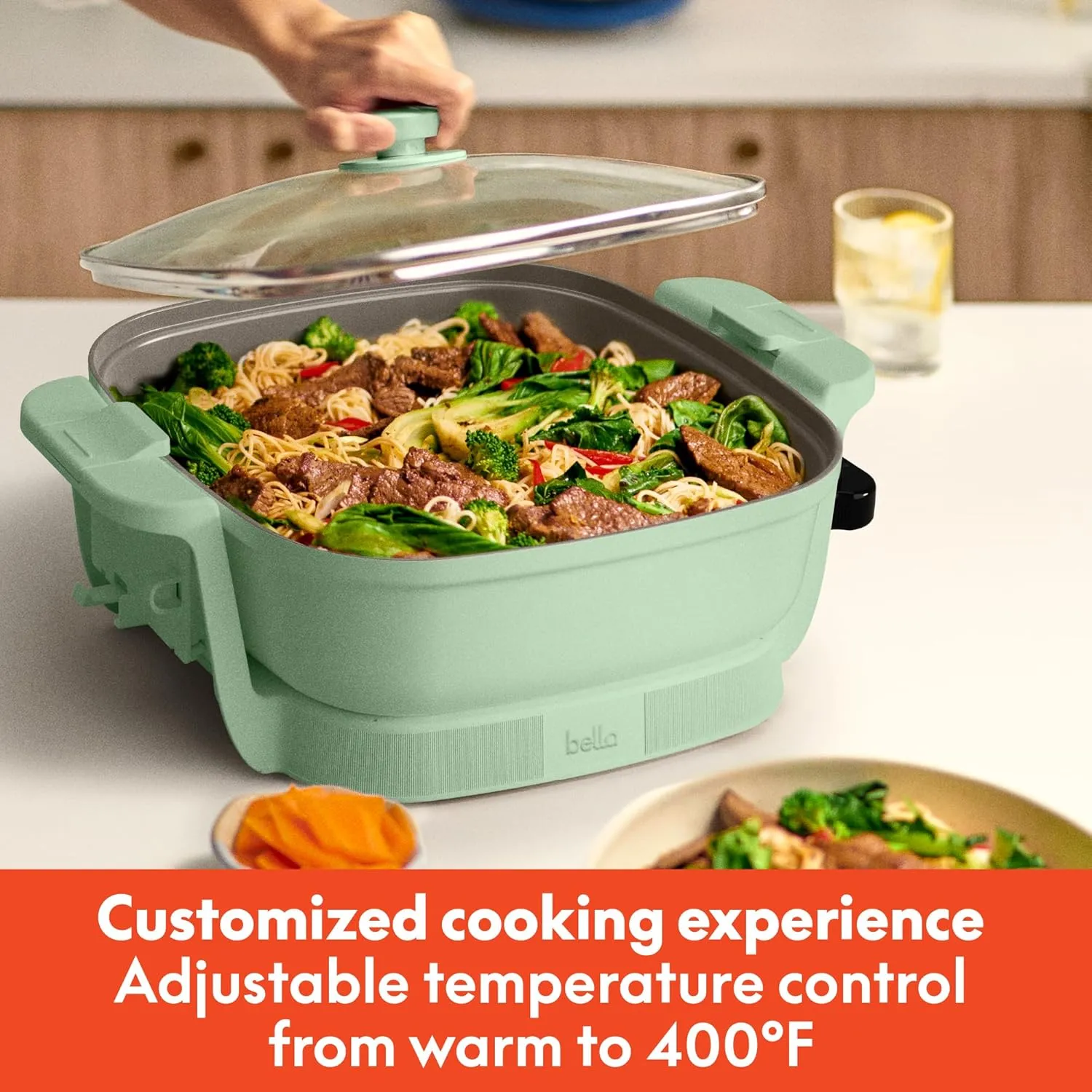 Bella Make and Take Electric Skillet, Seaglass