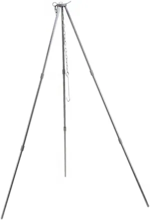 BESPORTBLE Easy to Assemble Bonfire Bracket Pot Rack Stainless Steel Chain for Outdoor Camping and Picnics