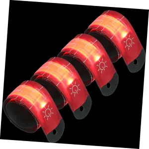 BESTonZON 4Pcs LED Ankle Bands for Equestrian Gear Adjustable High Brightness Leg Wraps for Night Safety Riding Running Cycling Rechargeable Reflective Armbands for Outdoor Use