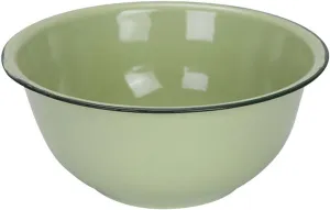 BESTOYARD Enamel Bowl Dough Bowl Camping Mug Camping Bowls Gsi Camping Cookware Ceramic Mixing Bowls Household Enamelware Pasta Plates Soup Bowl Lard Basin Popcorn Bowl Outdoor Egg, 19X19X9CM, Green