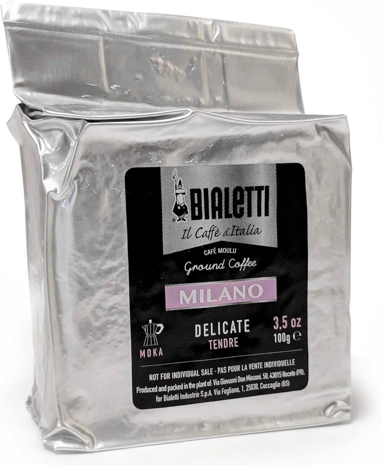 Bialetti Express Moka Pot, 6 -Cup & Coffee, Aluminum Silver