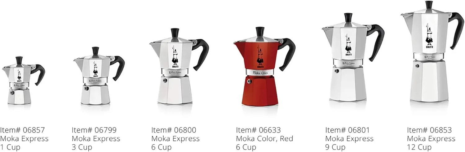 Bialetti Express Moka Pot, 6 -Cup & Coffee, Aluminum Silver