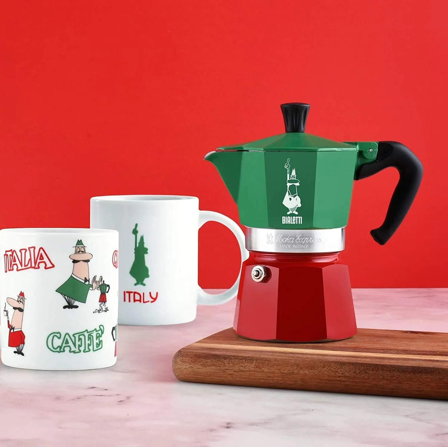 Bialetti Moka Express 3 Cups (Italia- Multicolor): Italian Made