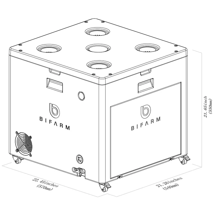 Bifarm AeroXPS Pro 4' x 4' LED Grow Tent Kit With Automated Aeroponics & Ventilation System