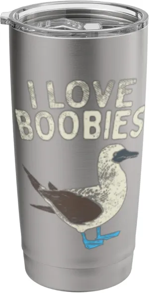 Blue Footed Boobies Word Game - I Love Boobies Pot Stainless Steel Insulated Tumbler