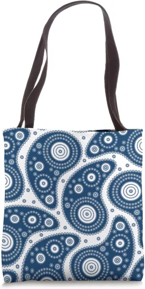 Blue Paisley Tote Bag
