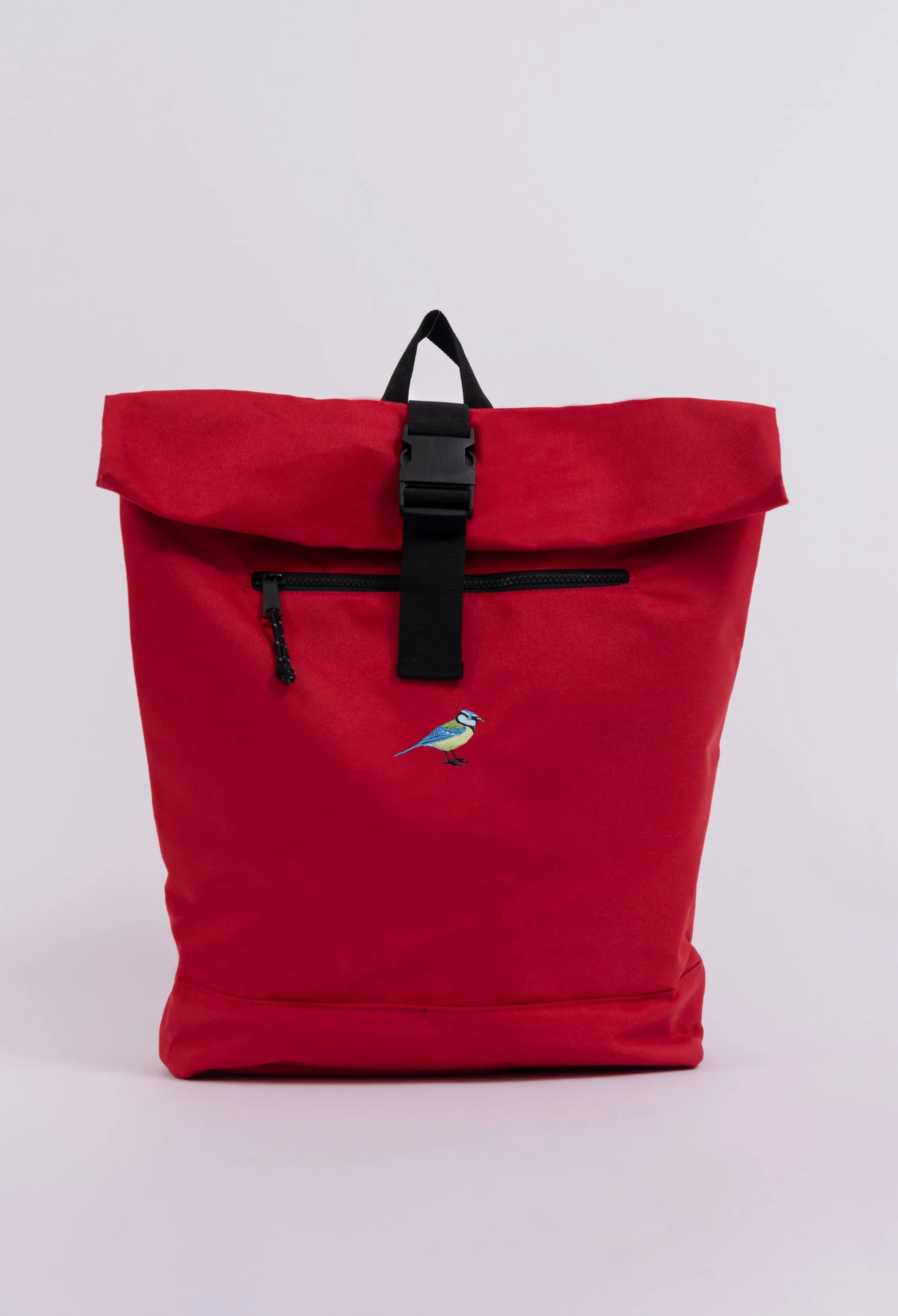 blue tit recycled roll-top backpack