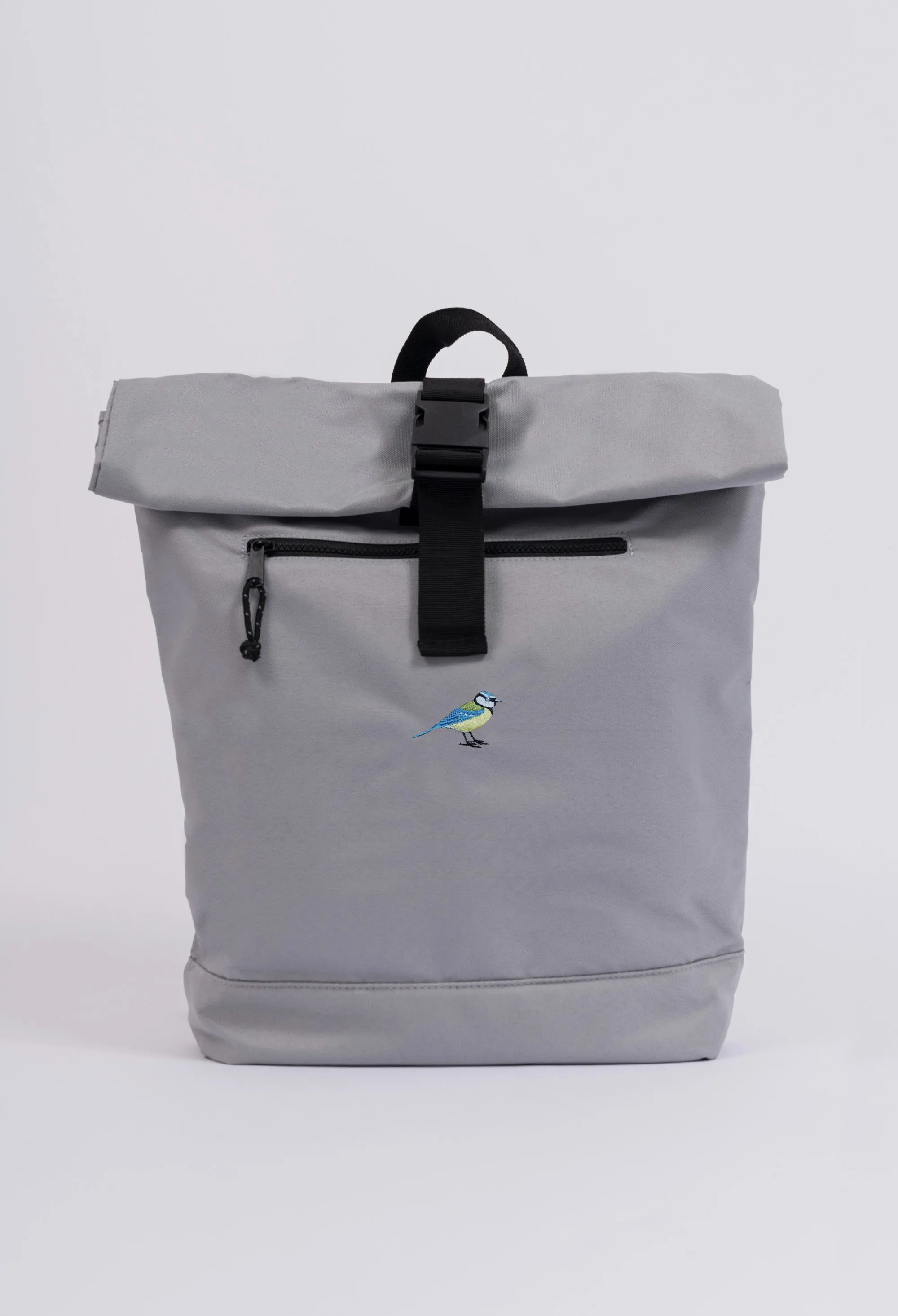 blue tit recycled roll-top backpack