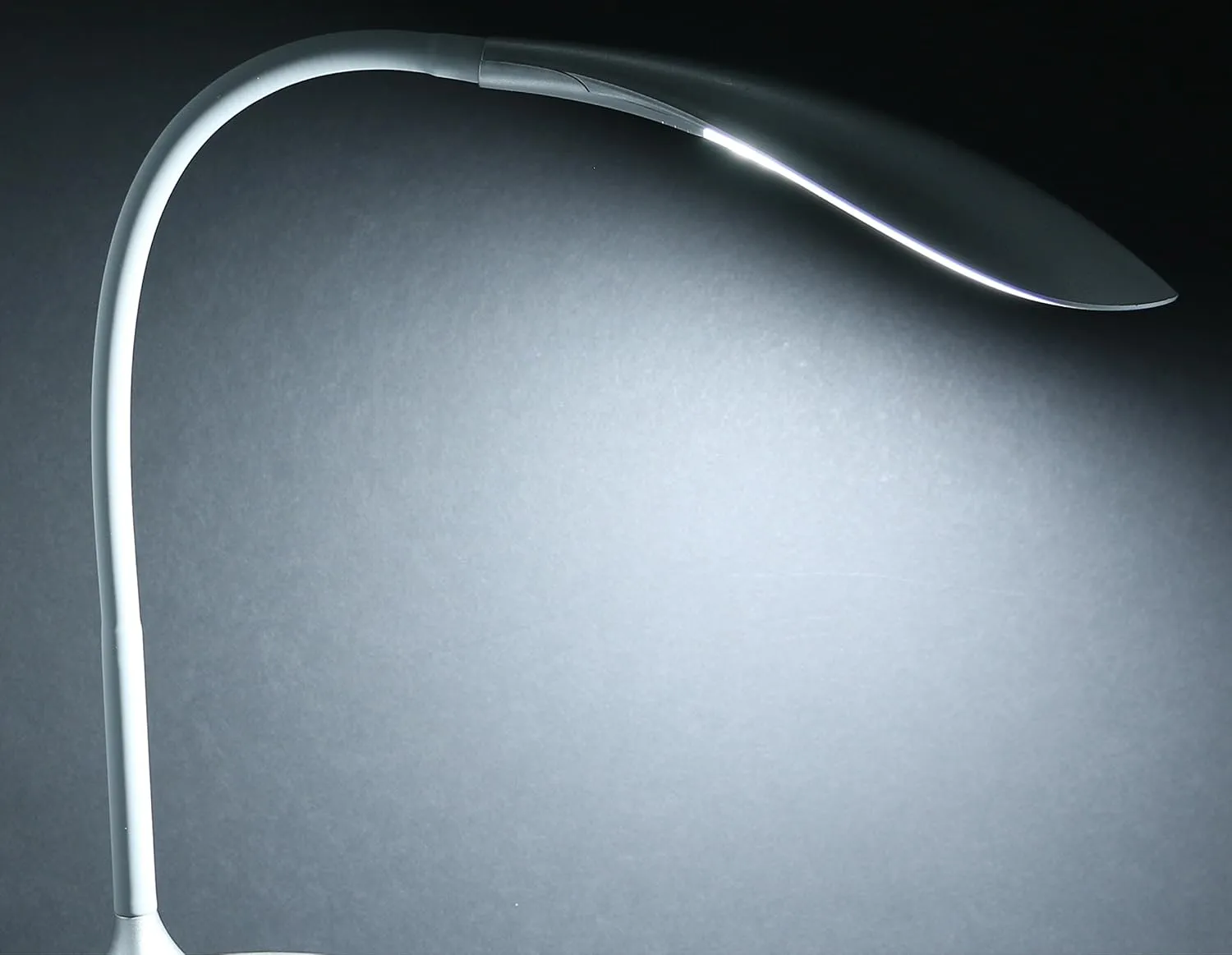 Bostitch Office LED Gooseneck Desk Lamp with USB Charging Port, 3 Dimming Levels, Touch Control, Gray (VLED1502-GR)