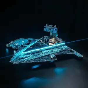 BrickBling Light Kit for Imperial Star Destroyer (No Model), Creative Lights Compatible with 75394 (Classic Version Light)