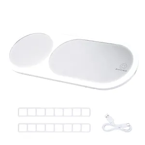 BYOOTIQUE Sun Car Visor Vanity Mirror 11" 6500K Automobile 1/3X Magnification LED 3 Color Lights Dimming Girly Cosmetic Touch Inside Mirror Women
