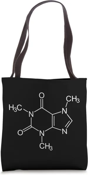 Caffeine Molecule Tote Bag