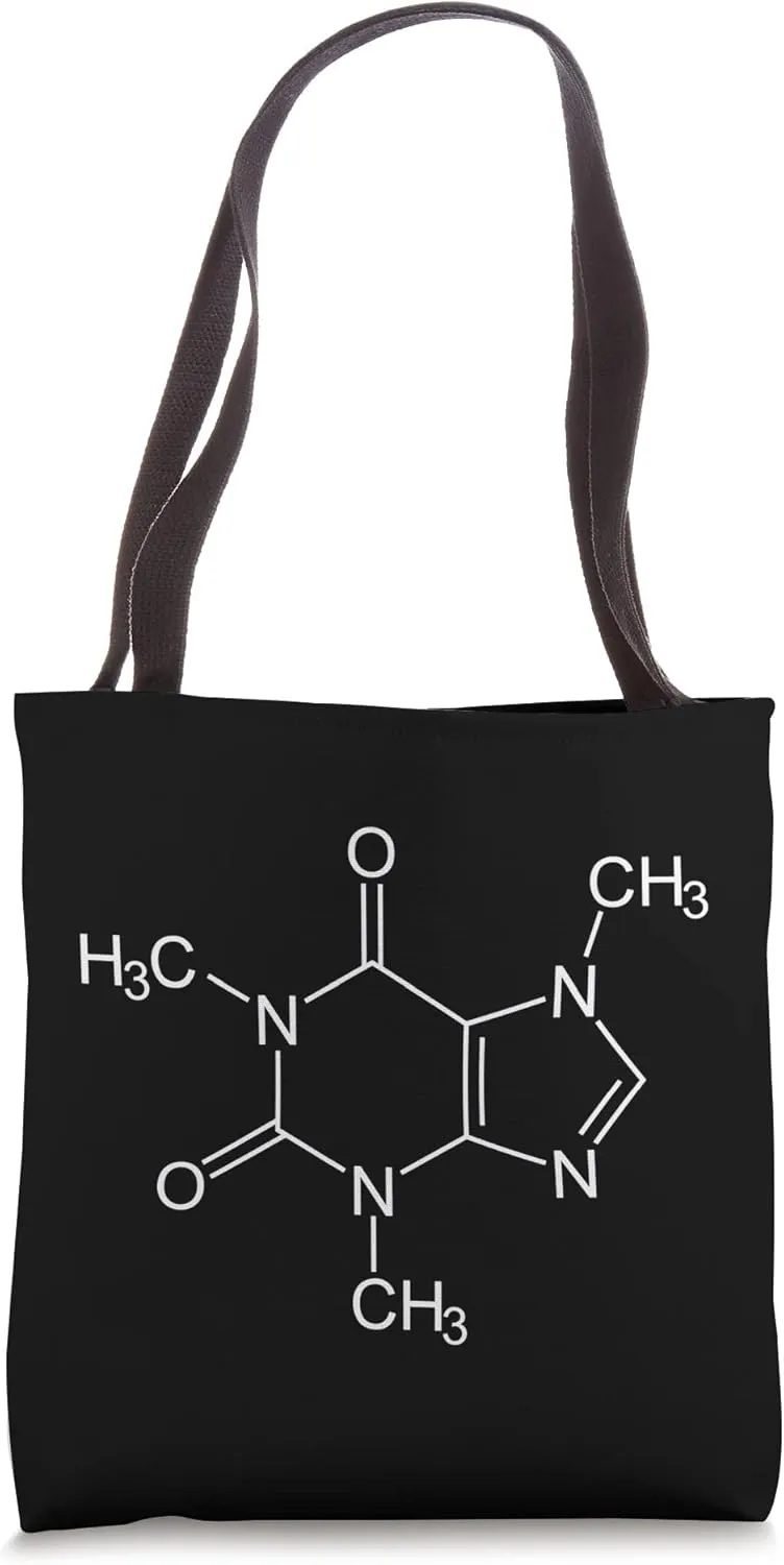 Caffeine Molecule Tote Bag