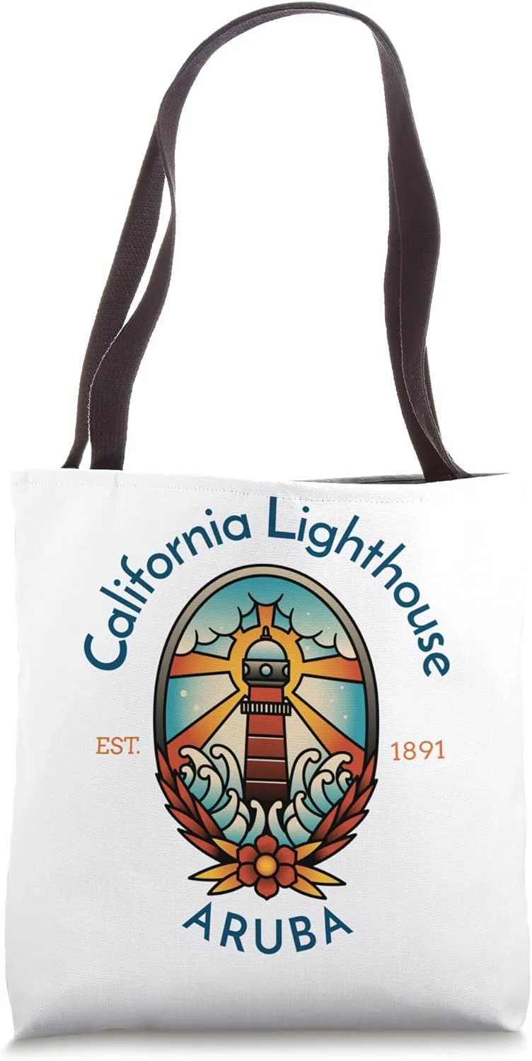 California Lighthouse Aruba Tote Bag