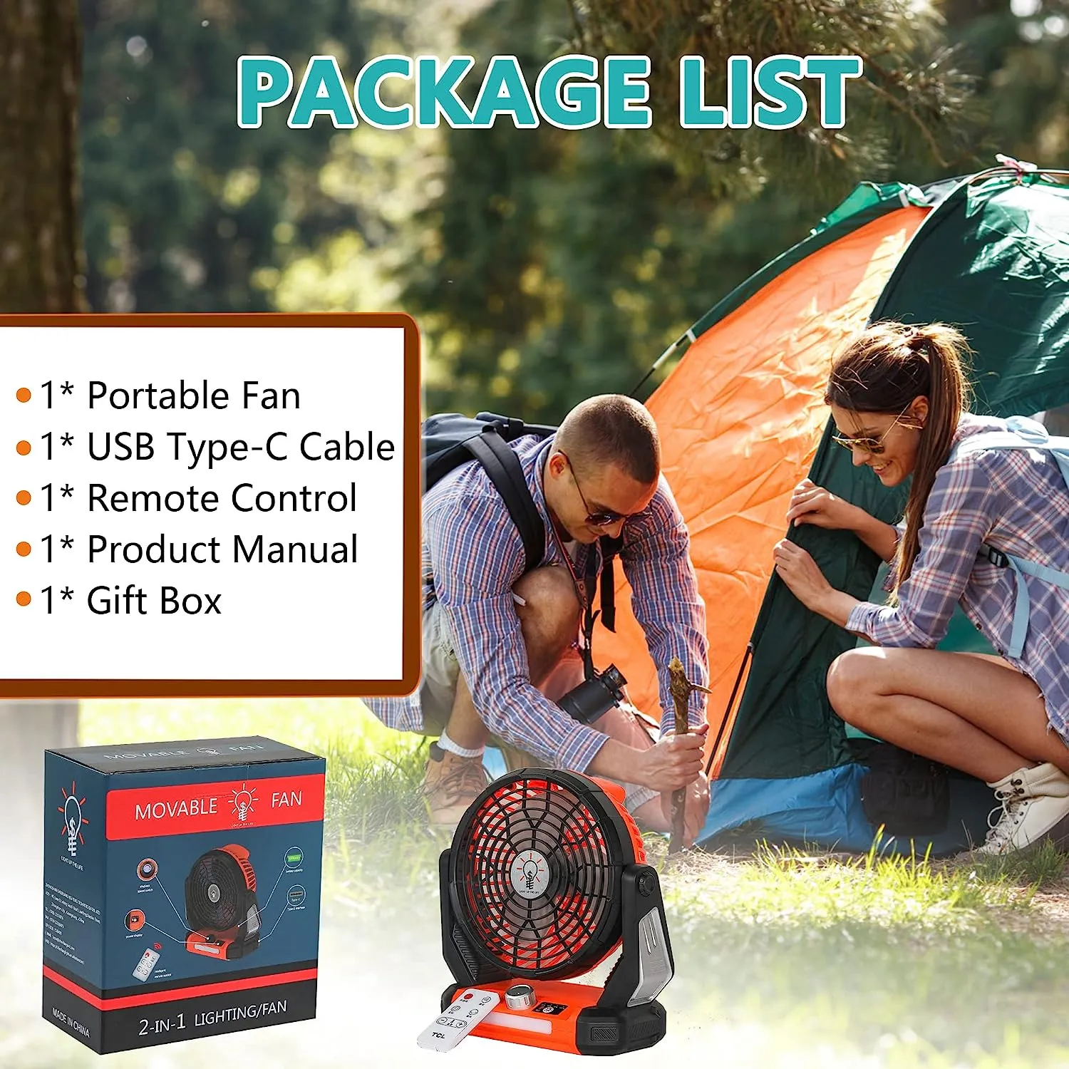 Camping Fan Tent Fan Desk Mini Portable US Rechargeable Battery Fan Electric Pram Fan for Stroller Room Table Travel Home